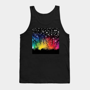 Fantasy Rainbow Forest with Starry Sky Tank Top